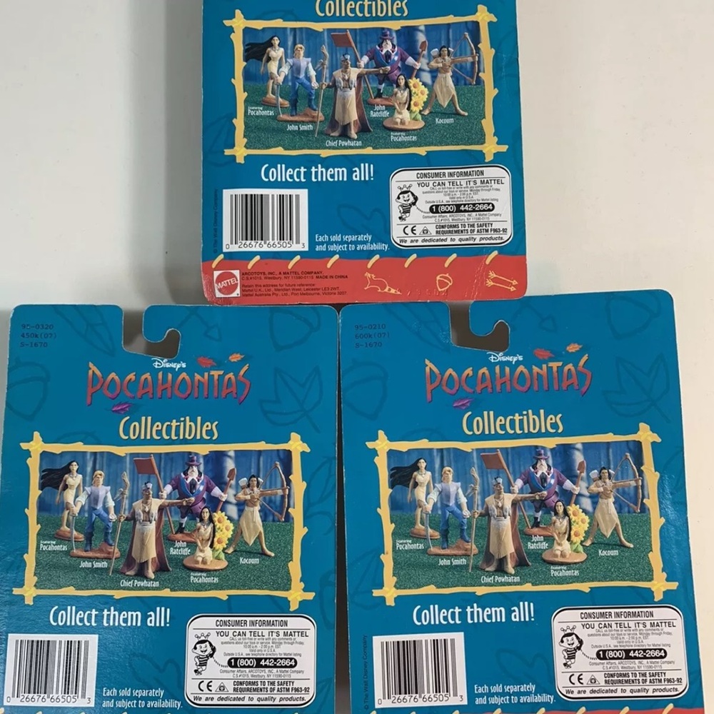 VTG Disney Pocahontas Lot of 3 John Smith Gov. Ratcliffe Chief Powhatan Figures - Picture 4 of 5
